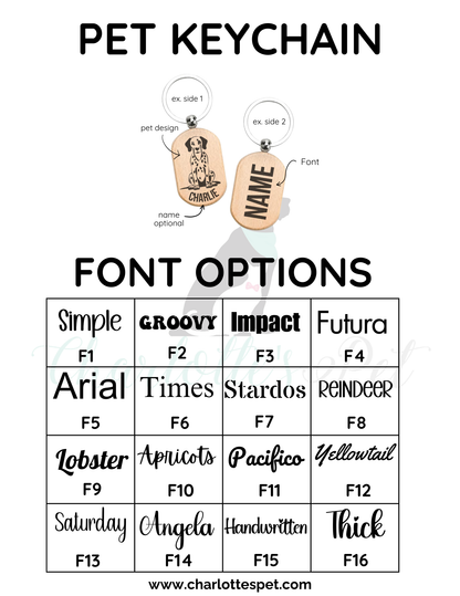 Pet Engraved Keychain