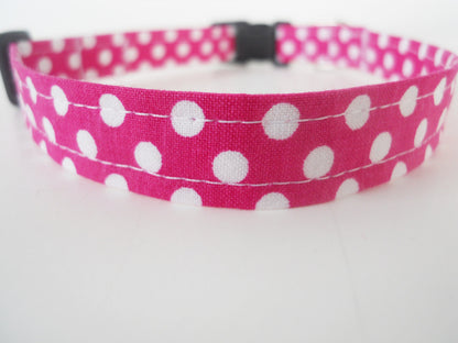 Pink Polka Dot Collar - Charlotte's Pet